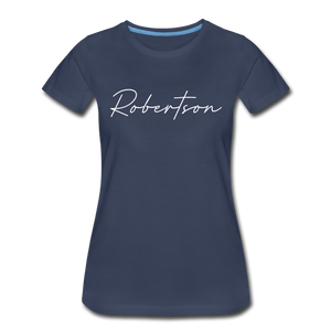 Robertson County Cursive Women's T-Shirt - navy