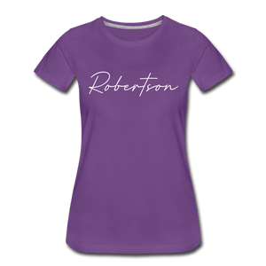 Robertson County Cursive Women's T-Shirt - purple