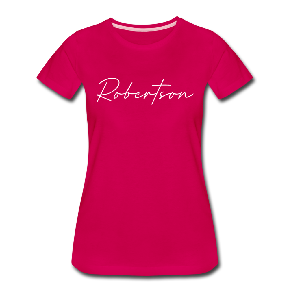 Robertson County Cursive Women's T-Shirt - dark pink