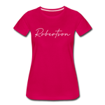 Robertson County Cursive Women's T-Shirt - dark pink