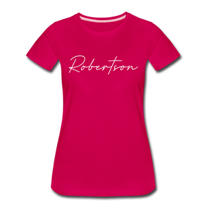 Robertson County Cursive Women's T-Shirt - dark pink