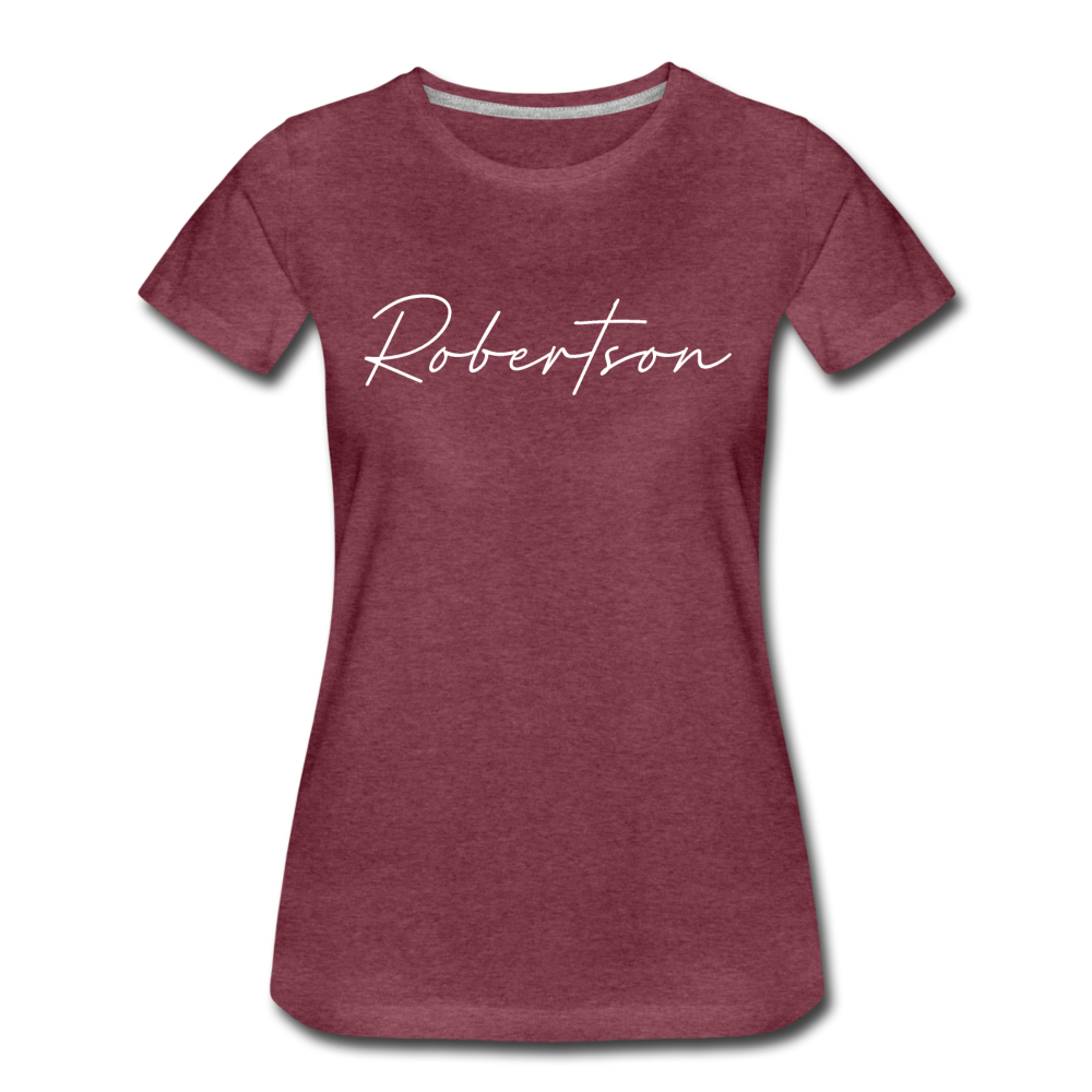 Robertson County Cursive Women's T-Shirt - heather burgundy