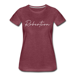 Robertson County Cursive Women's T-Shirt - heather burgundy