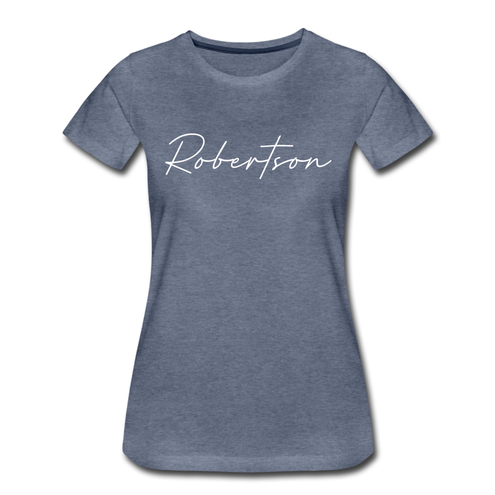 Robertson County Cursive Women's T-Shirt - heather blue