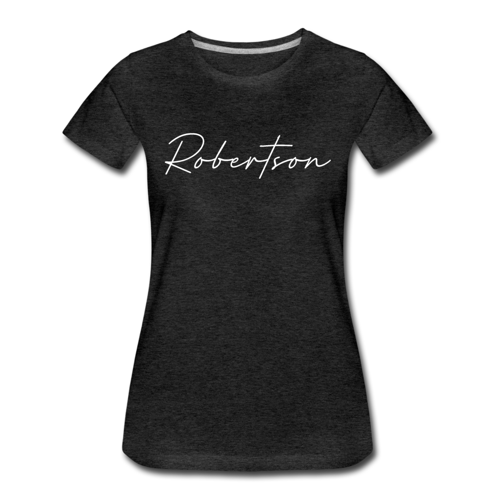 Robertson County Cursive Women's T-Shirt - charcoal gray