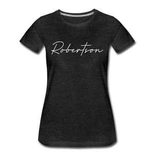 Robertson County Cursive Women's T-Shirt - charcoal gray