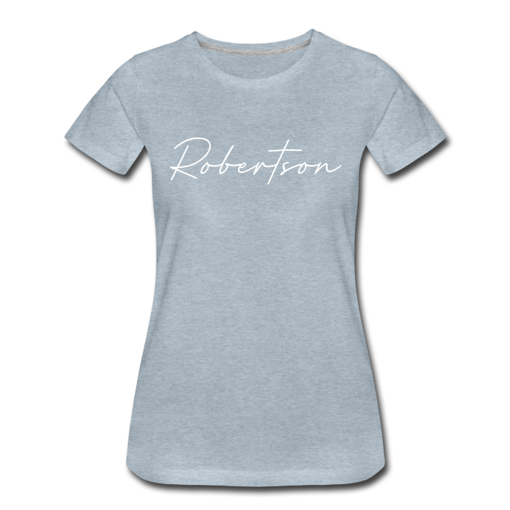 Robertson County Cursive Women's T-Shirt - heather ice blue