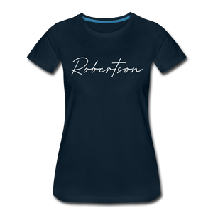 Robertson County Cursive Women's T-Shirt - deep navy