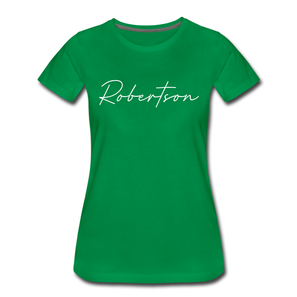 Robertson County Cursive Women's T-Shirt - kelly green