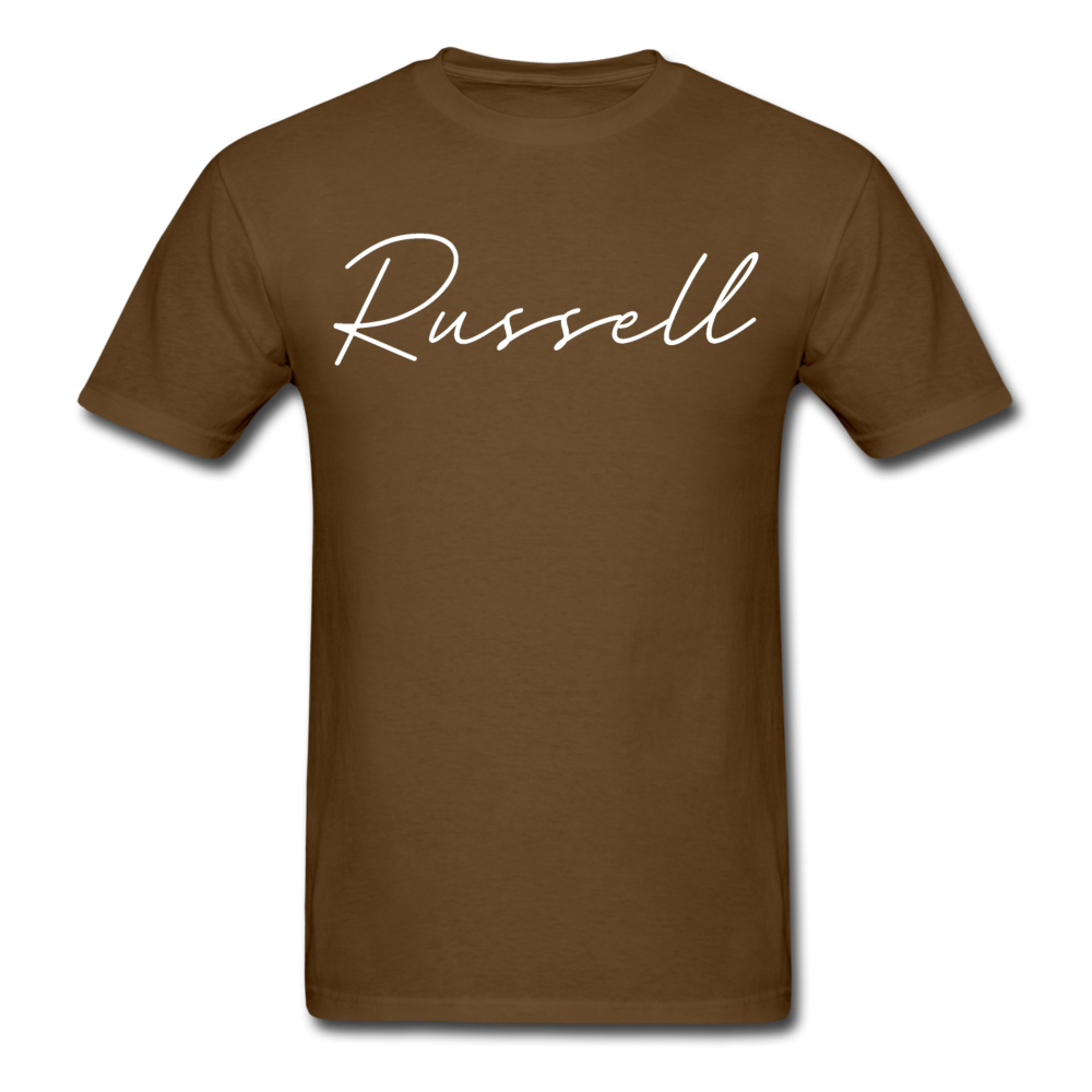 Russell County Cursive T-Shirt - brown