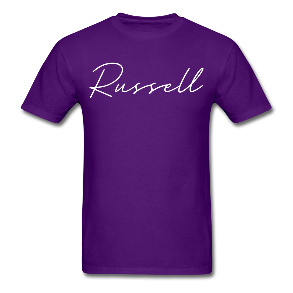 Russell County Cursive T-Shirt - purple