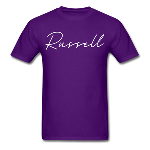Russell County Cursive T-Shirt - purple