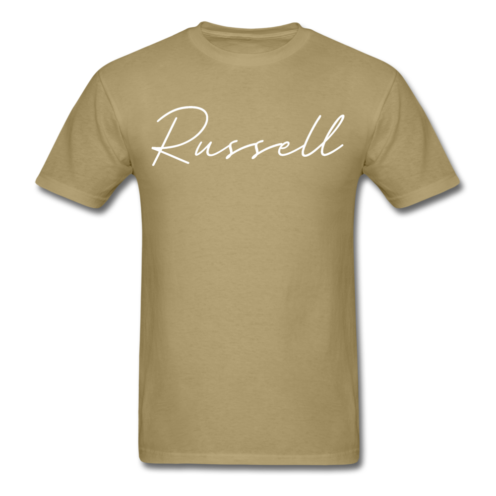 Russell County Cursive T-Shirt - khaki