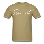 Russell County Cursive T-Shirt - khaki