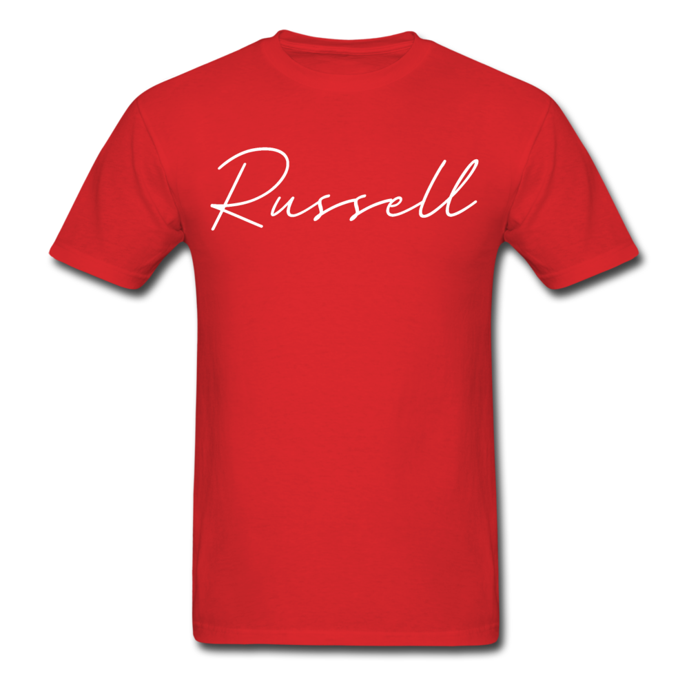 Russell County Cursive T-Shirt - red