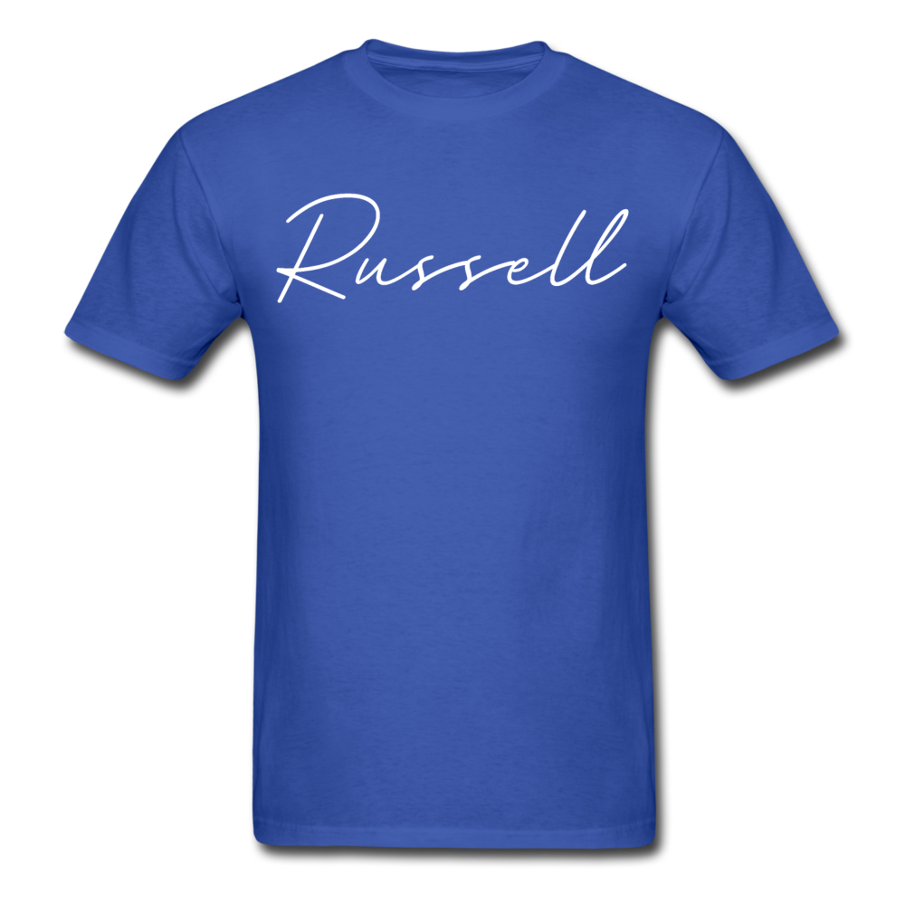 Russell County Cursive T-Shirt - royal blue