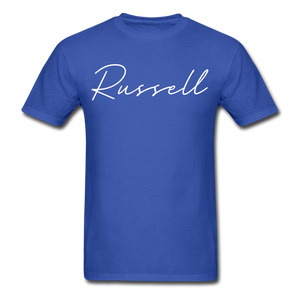 Russell County Cursive T-Shirt - royal blue