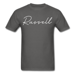 Russell County Cursive T-Shirt - charcoal