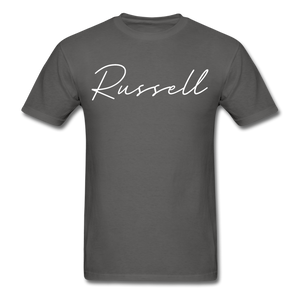 Russell County Cursive T-Shirt - charcoal