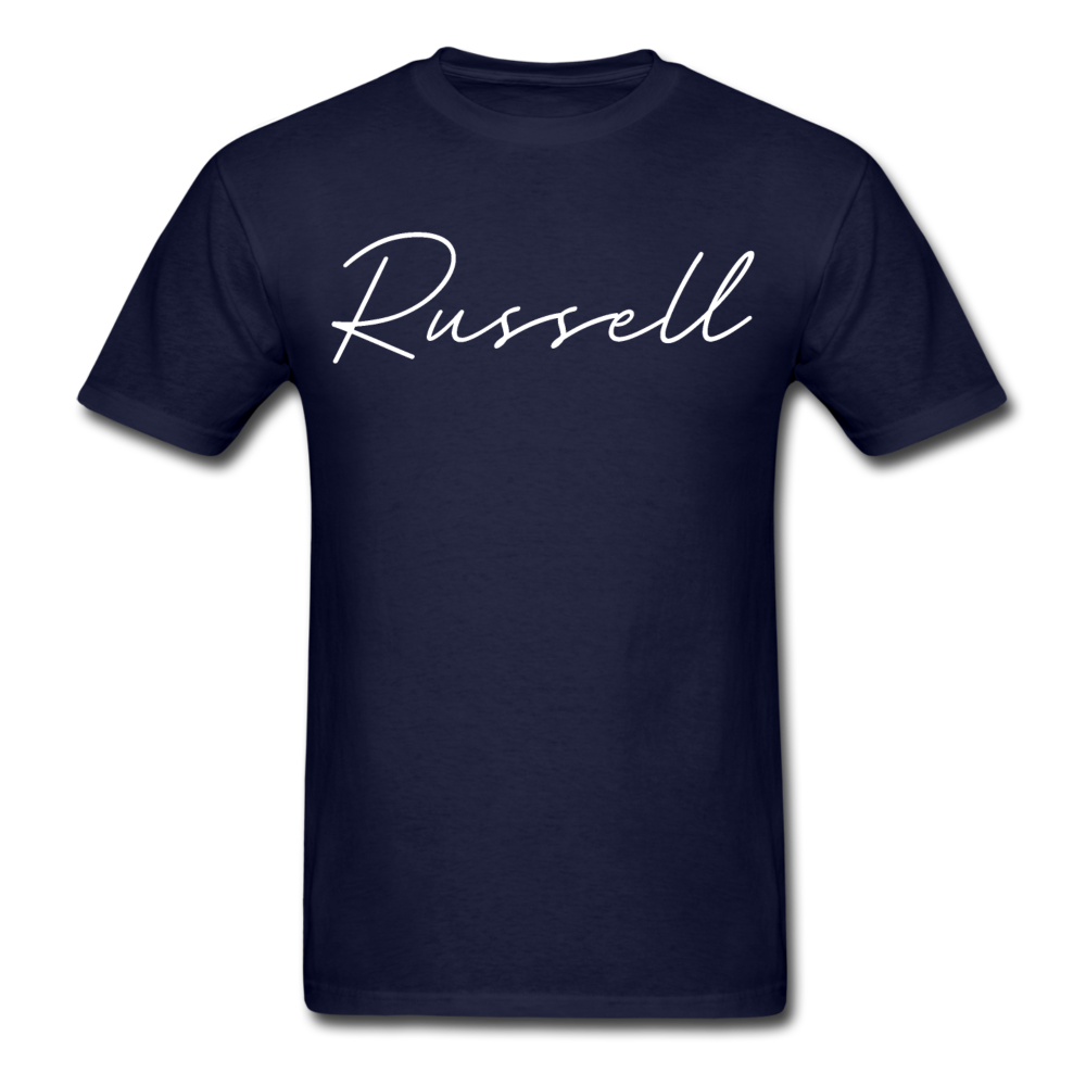 Russell County Cursive T-Shirt - navy