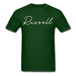 Russell County Cursive T-Shirt - forest green