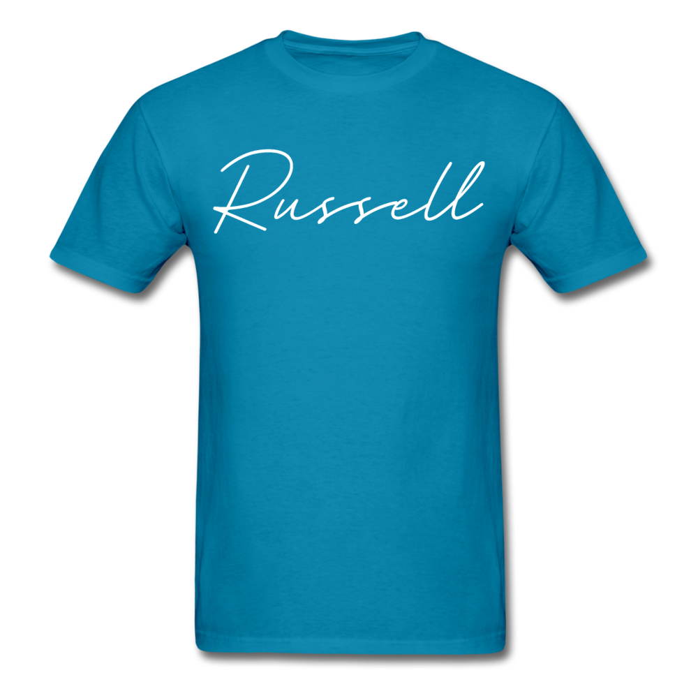 Russell County Cursive T-Shirt - turquoise