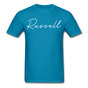 Russell County Cursive T-Shirt - turquoise