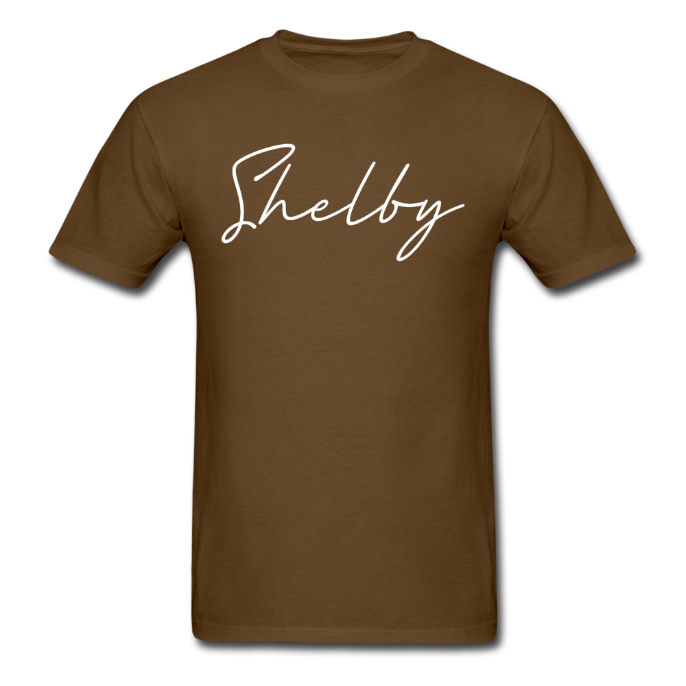 Shelby County Cursive T-Shirt - brown