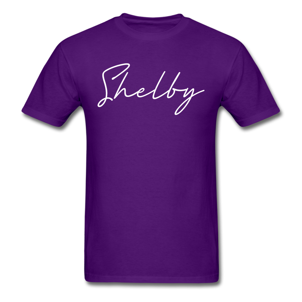 Shelby County Cursive T-Shirt - purple