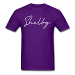 Shelby County Cursive T-Shirt - purple