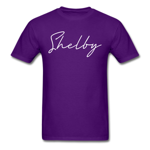 Shelby County Cursive T-Shirt - purple