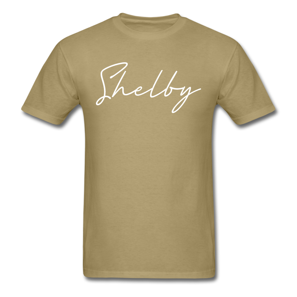 Shelby County Cursive T-Shirt - khaki