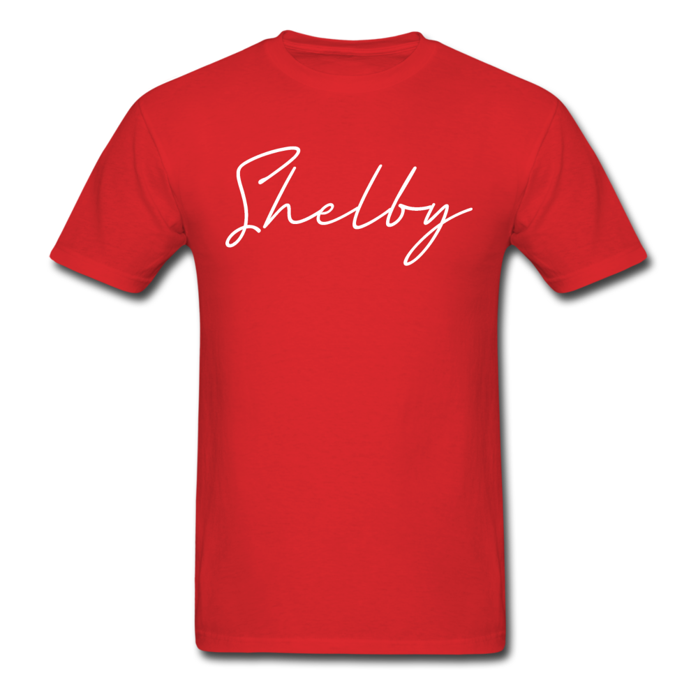 Shelby County Cursive T-Shirt - red