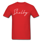 Shelby County Cursive T-Shirt - red