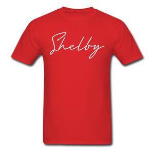 Shelby County Cursive T-Shirt - red