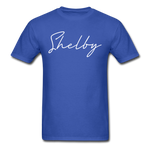 Shelby County Cursive T-Shirt - royal blue