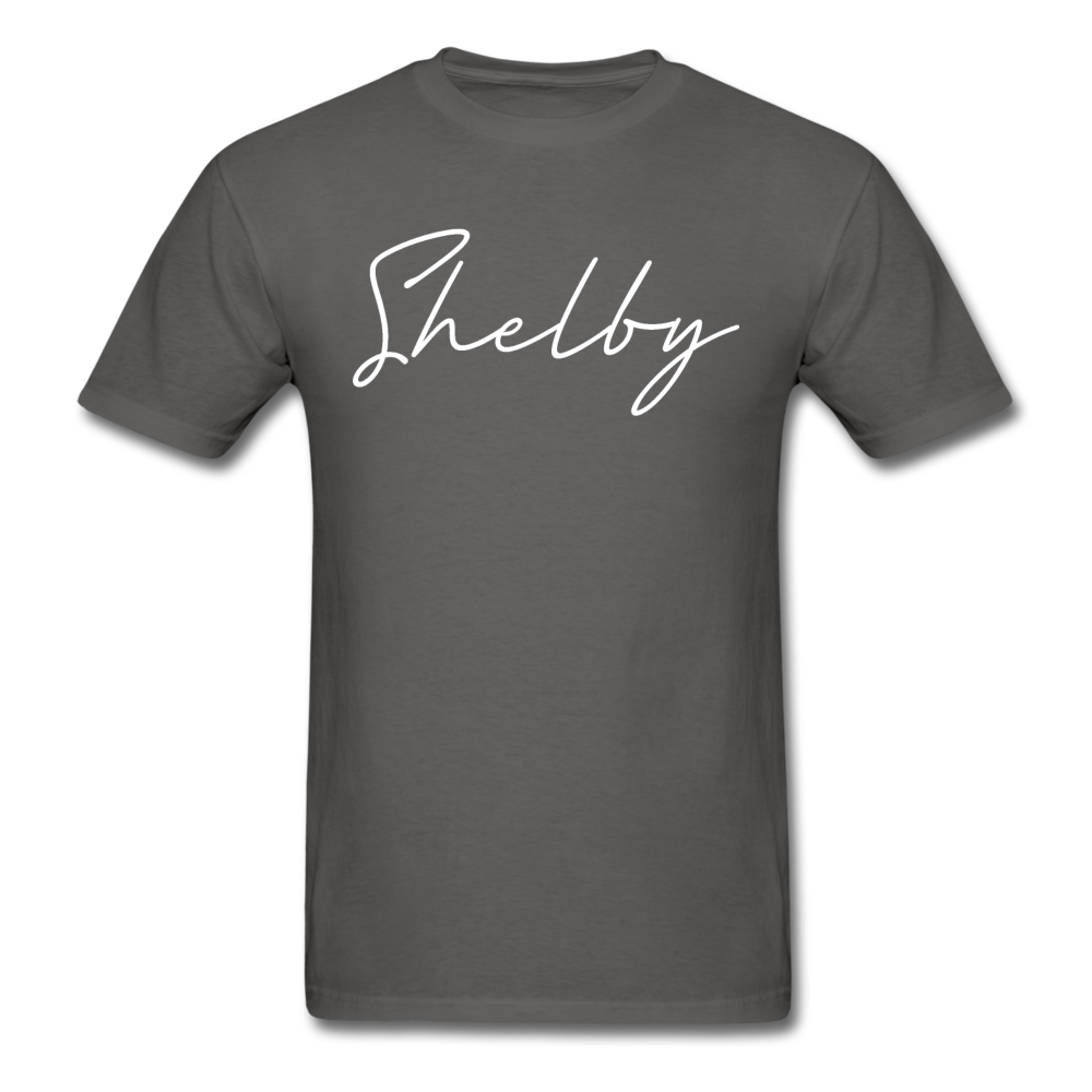 Shelby County Cursive T-Shirt - charcoal