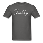 Shelby County Cursive T-Shirt - charcoal