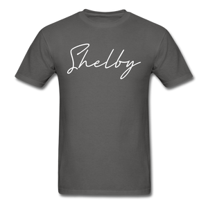 Shelby County Cursive T-Shirt - charcoal