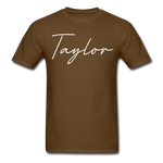 Taylor County Cursive T-Shirt - brown