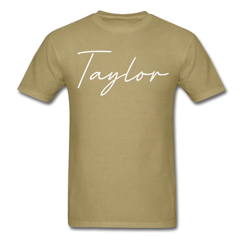 Taylor County Cursive T-Shirt - khaki