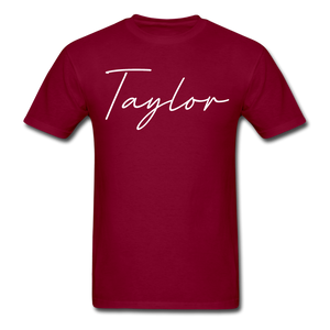 Taylor County Cursive T-Shirt - burgundy
