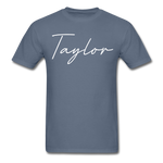 Taylor County Cursive T-Shirt - denim