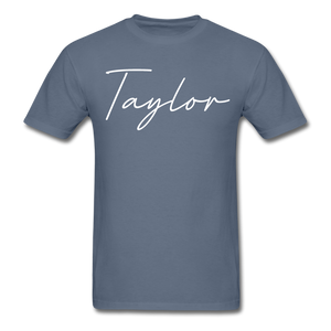 Taylor County Cursive T-Shirt - denim