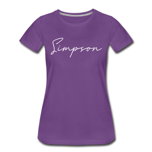 Simpson County Cursive Women's T-Shirt - purple