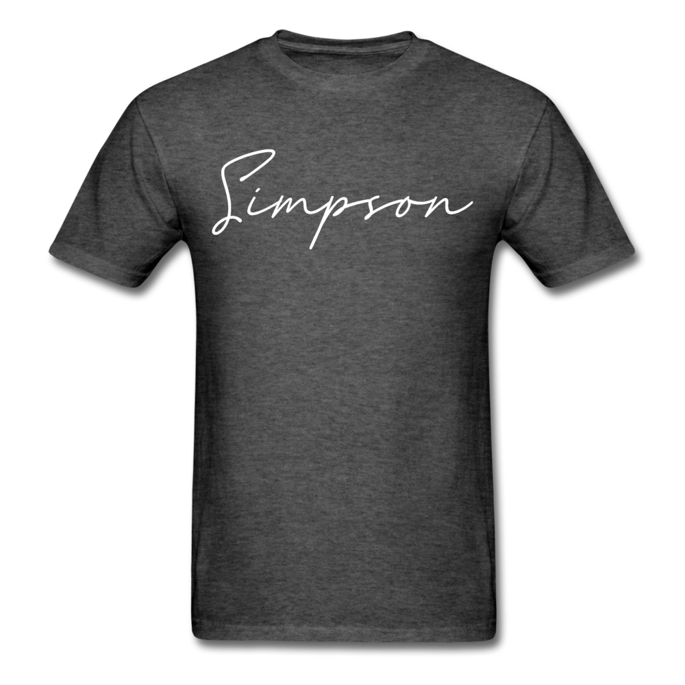 Simpson County Cursive T-Shirt - heather black