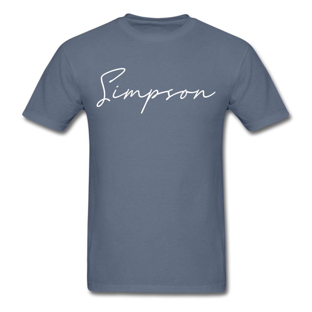 Simpson County Cursive T-Shirt - denim