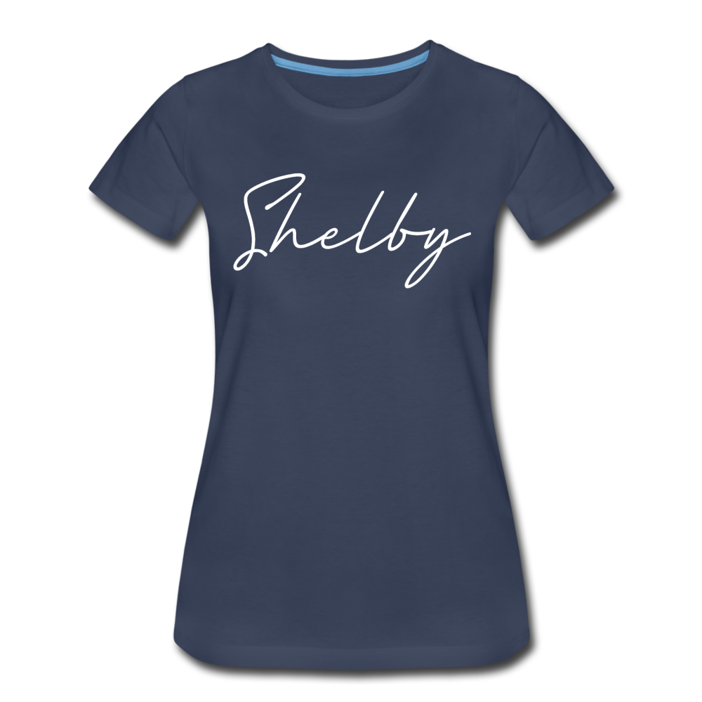 Shelby County Cursive Women's T-Shirt - navy