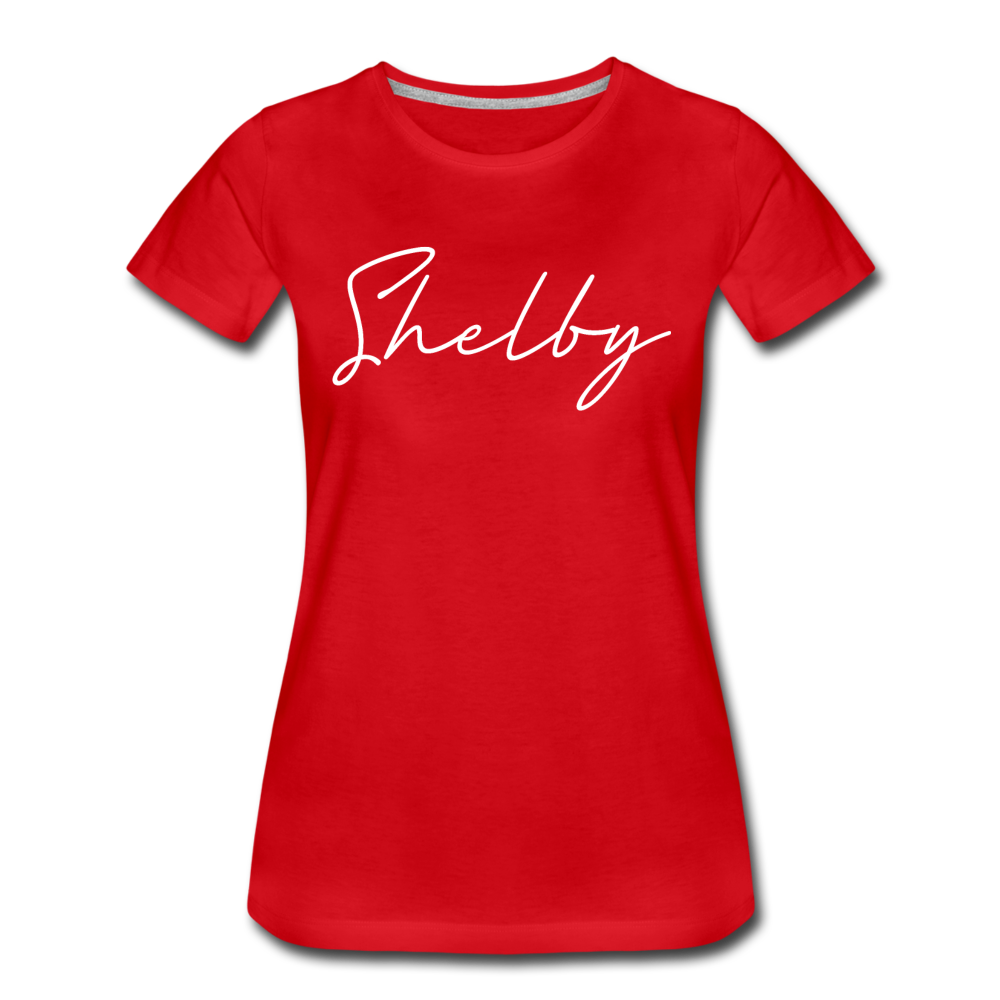Shelby County Cursive Women's T-Shirt - red