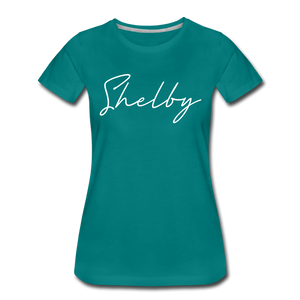 Shelby County Cursive Women's T-Shirt - teal
